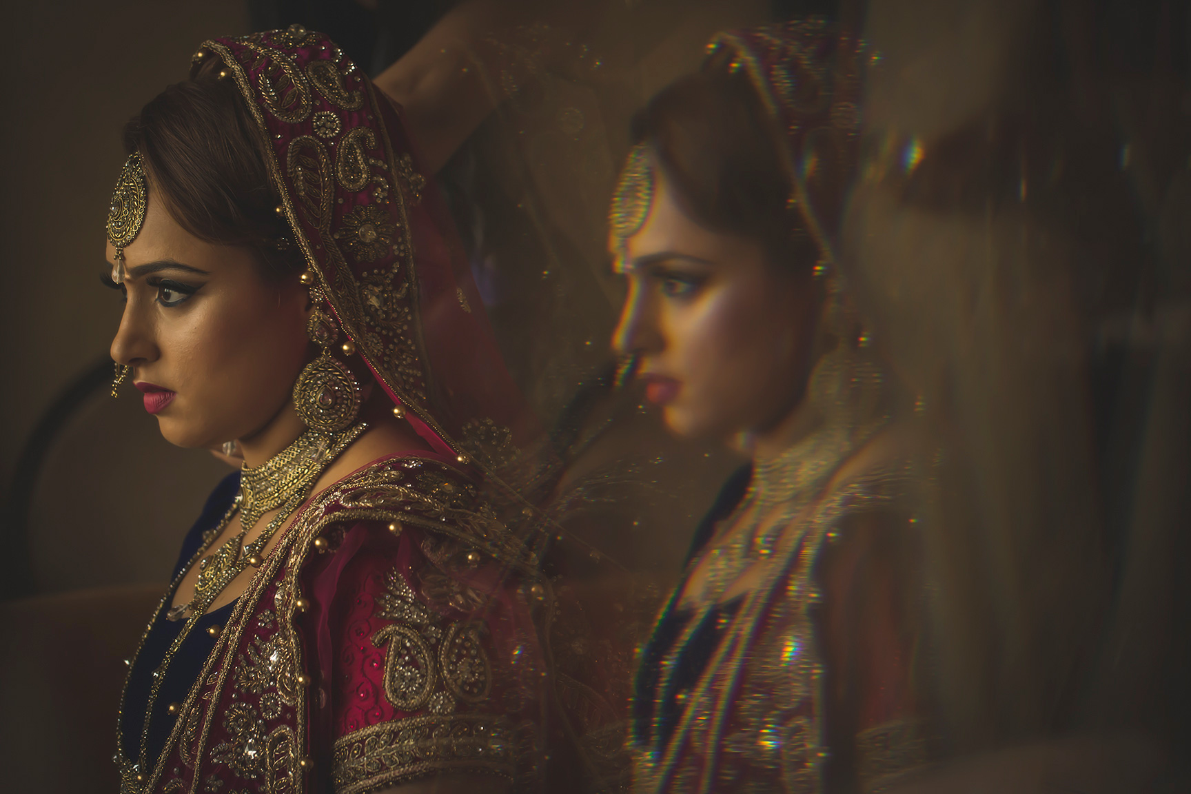 Sikh Bride Wedding Portrait Photography